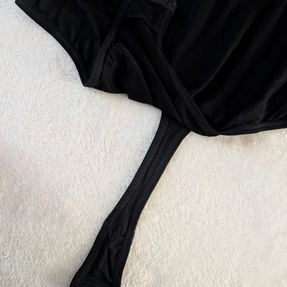 Free People Intimately Black Bodysuit - New - Large